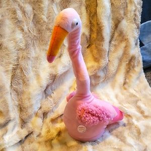 Pink dancing flamingo